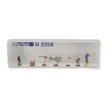 Set of 6 figures of city workers Merten 0272258 - N : 1/160