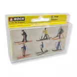 Set of 6 adult skiers NOCH 15828 - HO 1/87