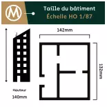 Maquette Restaurant Vollmer 43645 - HO 1:87 - 142 x 132 x 140 mm