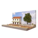 Demi-gare PLM avec deux voies - Bois Modélisme BM120001 - HO 1/87