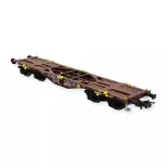 Containertragwagen Sgmmnss Touax n°37 84 459 4 070-3 - PT Trains 100207 - HO 1/87e