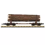 Wagon de transport de bois - LGB 46775 - G 1/22,5 - Ep III - 2R