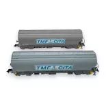 Set van 2 TMF CITA goederenwagons - Arnold HN9736 - TT 1/120 - SNCF - Ep V - 2R