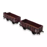 Pack 2 wagons tombereaux OCEM 19 REE Modèles WB827 - HO 1/87