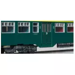 Set of 2 Trix 23222 Type M2 passenger coaches - HO 1/87 - SNCB - EP III
