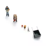 Fleuristes avec outils de jardin - 2 personnages - ARTITEC 5160022 - N 1/160 