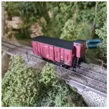 Carro COUVERT OCEM 19 guérite "PLM" REE MODELES WB686 - SNCF - HO 1/87 - EP II