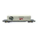 Container wagon Sgss GEODIS - Arnold HN6649 - N 1/160 - SNCF - Ep V