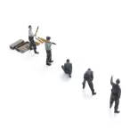 Équipage de char de la Wehrmacht en train de recharger - 5 personnages - ARTITEC 5720011 - 1/72 