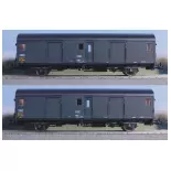 Lot de 2 fourgons type Dqd2m - Models world 30303 - HO 1/87 - SNCF