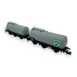 Set 2 Wagons citernes "BP" 3 essieux - Arnold HN6608 - N 1/160 - SNCF - EP IV