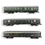Set of 3 "Danube Valley" express coaches MINITRIX 18209 - DB - DCC