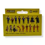 Pack XL 18 Figurines "À la gare" NOCH 16122 - HO 1/87ème