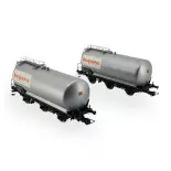 Set of 2 3-axle tank wagons "Béguerie" - Jouef HJS6227 - HO 1/87 - SNCF - Ep IV - 2R