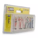 Pack 6 "Level crossing safety" workers NOCH 15284 - HO 1/87