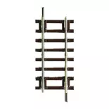 Rail droit G1/4 Roco 42413 traverses bois - 57,5 mm - HO : 1/87 - Code 83