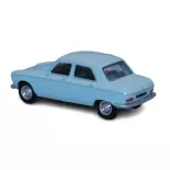 Voiture Peugeot 204 berline de 1968 bleu pastel SAI 6251 - HO 1/87