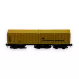 WAGON NETTOYEUR DE RAILS LUX-MODELLBAU 9136 - HO 1/87 - 3 RAILS - AVEC SYSTÈME MLR-1