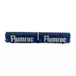3-axle covered wagon type Lails, Flumroc, SNCF, Jouef 6238, HO 1/87th