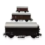 3 wagons de marchandises couverts pour la loco série 1020 - MARKLIN 46398 - HO 1/87