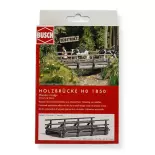 Pont/Passerelle piétons en bois véritable BUSCH 1850 - HO 1/87 