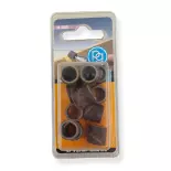 Set of 12 abrasive belts , diameter 9.50 mm , 60g - PG MINI M.3650