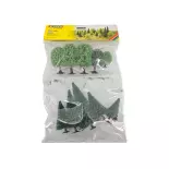 Lotto di 10 alberi - Bosco misto NOCH 26911 - HO 1/87