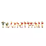 Pack Équipe de Football - Figurine - PREISER 10075 - Échelle HO 1/87