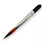 Pinceaux N°06 pour aquarelle en poil de martre rouge, virole argentée, manche court - Kolibri 0088/06