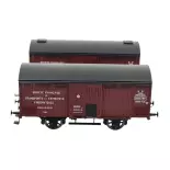 Set van 2 REE MODELS WB763 - PLM HO 1/87 ISOTHERM wagens Ex-primemeur rouge sideros