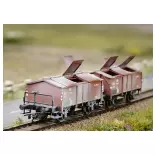 Coffret de 2 wagons à couvercles rabattables - Märklin 46018 - HO 1/87 - SNCB - Ep III - 3R
