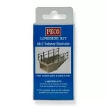 2 Passages souterrains de quai - Peco LK7 - HO 1/87 - 60 x 34 x 20mm