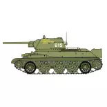 Véhicule militaire - Char d'assaut T-34/76 Modèle 1943 - ITALERI 6570 - 1/35