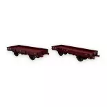 Set 2 Flachwagen OCEM 29 REE Modèles WB607 Jho - HO 1/87 - SNCF - EP III