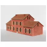 Compagnie du Chemin de du Nord Estación de ferrocarril Modelo Madera 101008 - HO 1/87 - 222 piezas