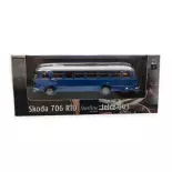 Bus - Skoda 706 RTO - Deutsche Post Studiotechnik - BREKINA 58270 - Échelle HO - Jelcz 043 - Bleu clair