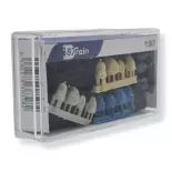 Pack of 20 bin liners - Blue/Black/White/Cream | 87Train 22267 | HO