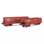 Set de 2 wagons tombereaux SACILOR - LS Models 30800 - HO 1/87 - SNCF - Ep IV - 2R