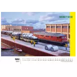2024 Calendario mensual de pared Märklin/Trix - 24 ilustraciones - Märklin 19855 - Reversible