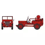 Jeep de Pompier avec Motopompe - REE MODÈLES CB-086 - HO 1/87