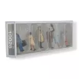 Pack de 6 Voyageurs - Scène de bienvenue - Figurine - PREISER 10028 - Échelle HO : 1/87ème