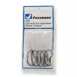 Kit 5 LED avec câbles soudés Viessmann 3562 - Toute échelle - 1.6 x 0.8 mm