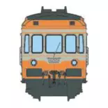 Autorail RGP 1 orange et gris béton, XBD 2735 + remorque XRABx 7735 - Ree Modèles NW361 - N 1/160 - SNCF - Ep IV-V - Analogique - 2R