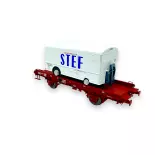 Wagon UFR Mono-Porteur + Fourgon Frigo "STEF" REE Modeles WB652 - HO 1/87