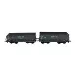 Set di 2 carri tramoggia "Sidelor" - Ls Models 31101 - HO 1/87 - SNCF - EP III