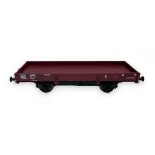 Wagon Plat OCEM 29 PLM Rouge Sideros REE MODELES WB601 SNCF - HO 1/87 - EP II