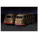 Bus VW T1 Police + ambulance combo 2.4G LCD - Carson 500504152 - HO 1/87 