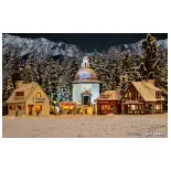 Pueblo de Navidad con iluminación LED, funcional VOLLMER 42413 - HO 1/87