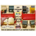 5 attelages à vis à élongation variable - Régions & Compagnies VOIA61 - HO 1/87