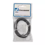 Câble d'alimentation noir Viessmann 6860 - Échelle Universelle - 0.14 mm² - 10 m